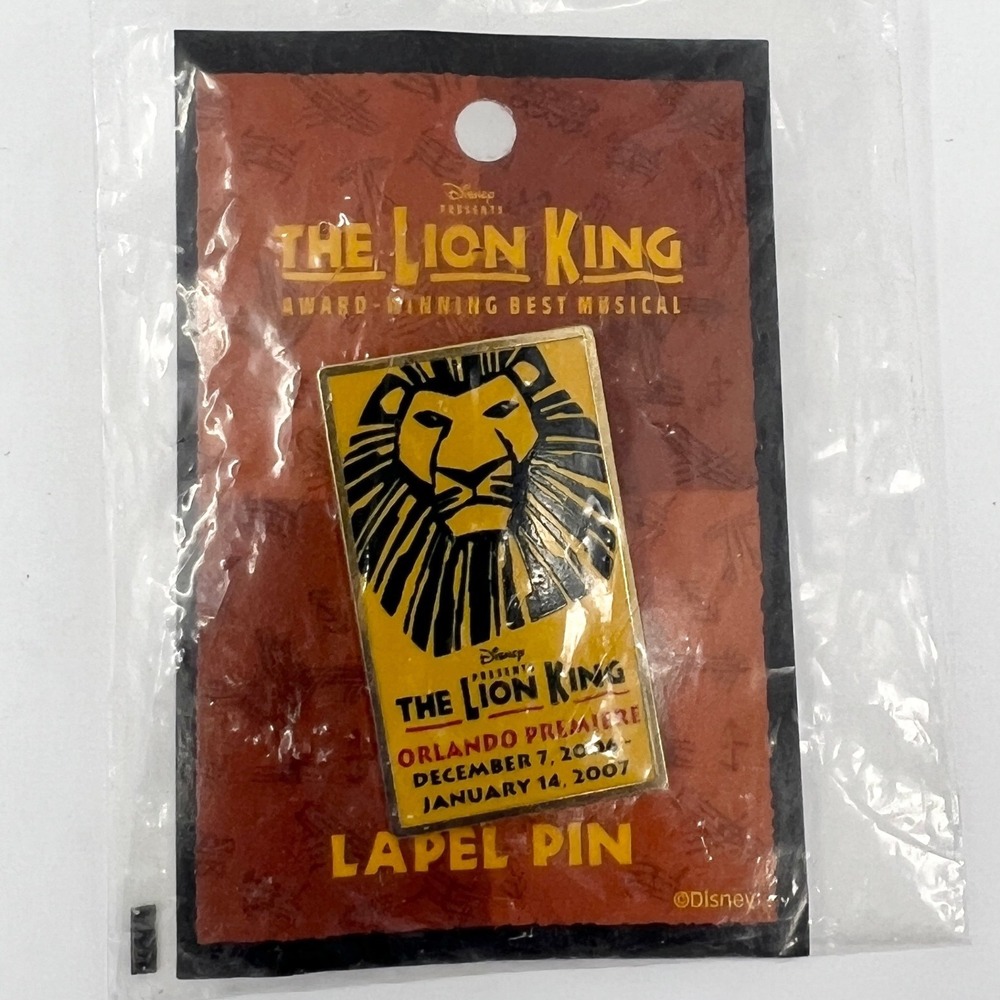 Vintage Disney The Lion King Broadway Pin 2006/2007
